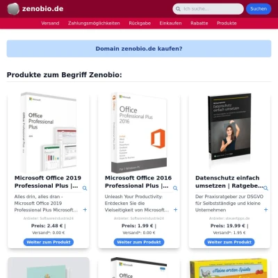 Screenshot zenobio.de