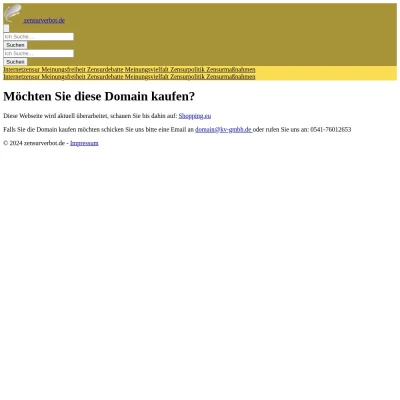 Screenshot zensurverbot.de