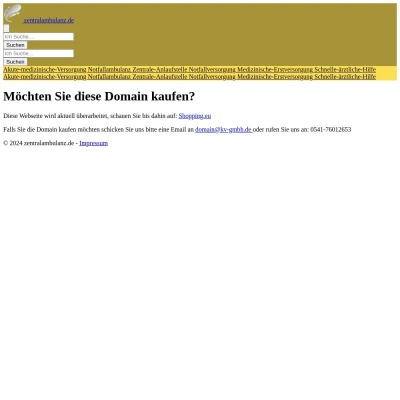 Screenshot zentralambulanz.de