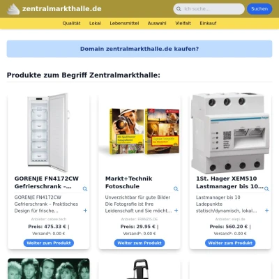 Screenshot zentralmarkthalle.de