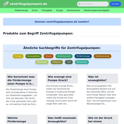 Screenshot zentrifugalpumpen.de