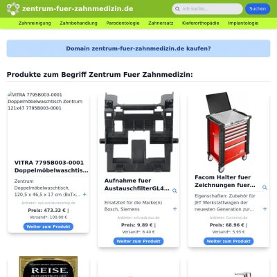 Screenshot zentrum-fuer-zahnmedizin.de