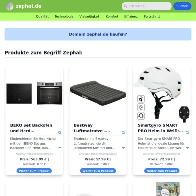 Screenshot zephal.de