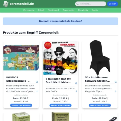 Screenshot zeremoniell.de