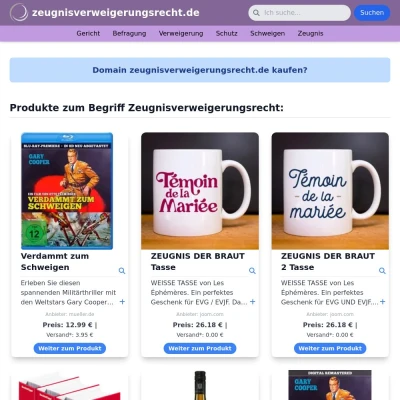 Screenshot zeugnisverweigerungsrecht.de