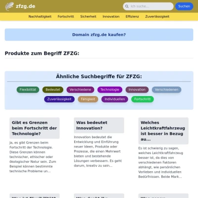 Screenshot zfzg.de