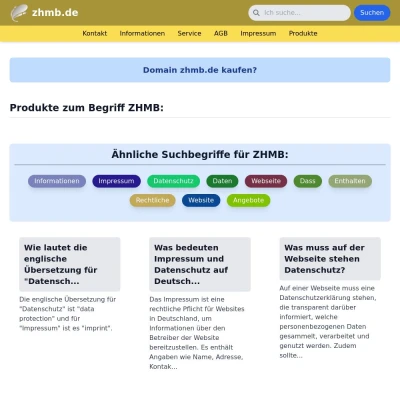 Screenshot zhmb.de