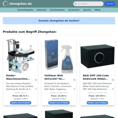 Screenshot zhongshan.de