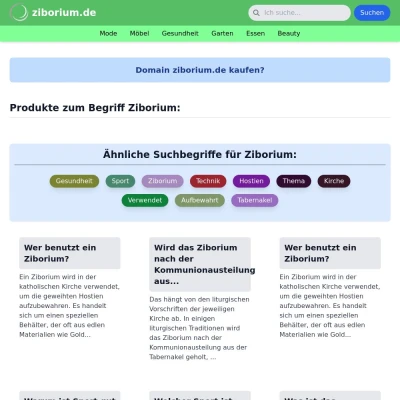 Screenshot ziborium.de