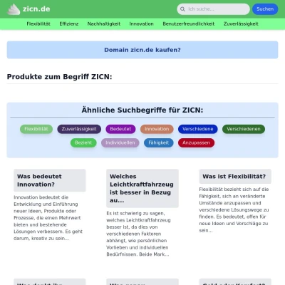 Screenshot zicn.de