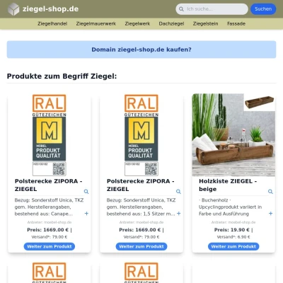 Screenshot ziegel-shop.de