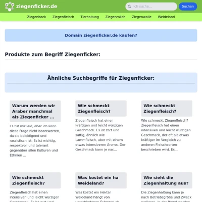 Screenshot ziegenficker.de