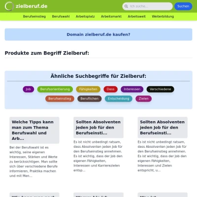 Screenshot zielberuf.de
