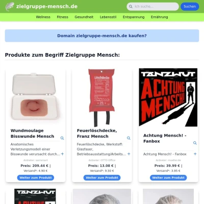 Screenshot zielgruppe-mensch.de