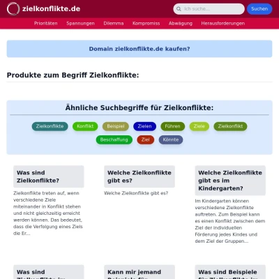 Screenshot zielkonflikte.de