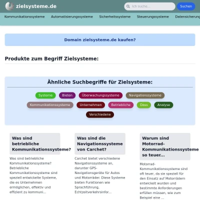 Screenshot zielsysteme.de