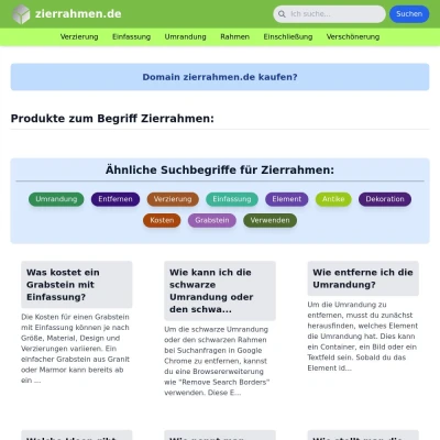 Screenshot zierrahmen.de