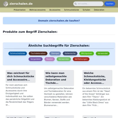 Screenshot zierschalen.de