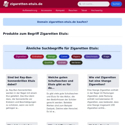 Screenshot zigaretten-etuis.de