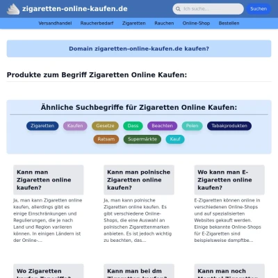 Screenshot zigaretten-online-kaufen.de