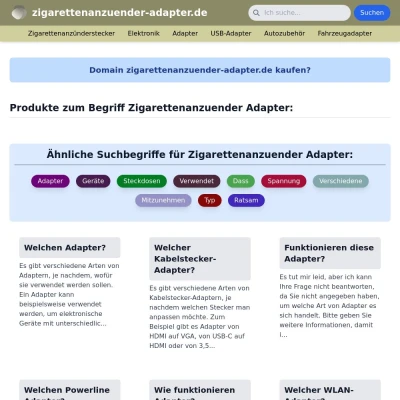 Screenshot zigarettenanzuender-adapter.de