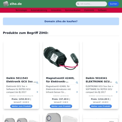 Screenshot ziho.de