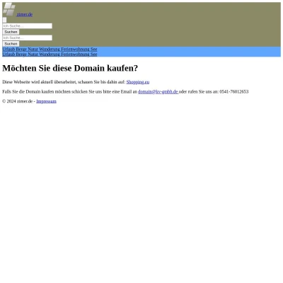 Screenshot zimer.de