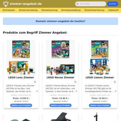 Screenshot zimmer-angebot.de