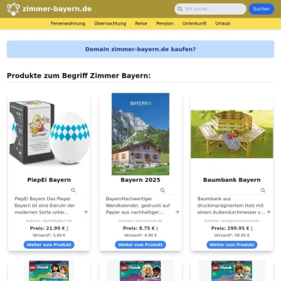Screenshot zimmer-bayern.de