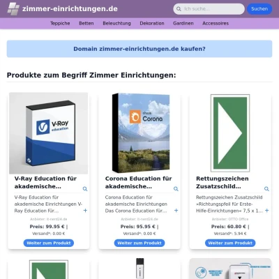 Screenshot zimmer-einrichtungen.de