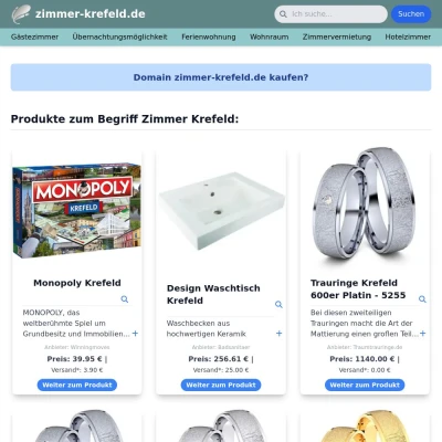 Screenshot zimmer-krefeld.de