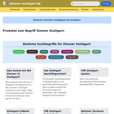 Screenshot zimmer-stuttgart.de