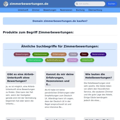 Screenshot zimmerbewertungen.de