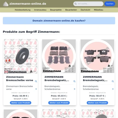 Screenshot zimmermann-online.de