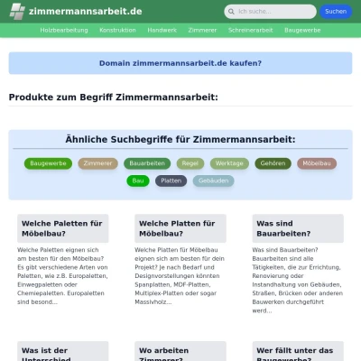 Screenshot zimmermannsarbeit.de