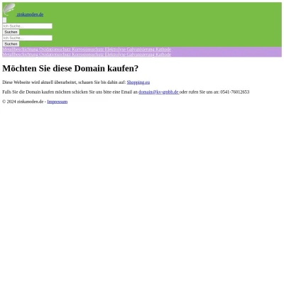 Screenshot zinkanoden.de