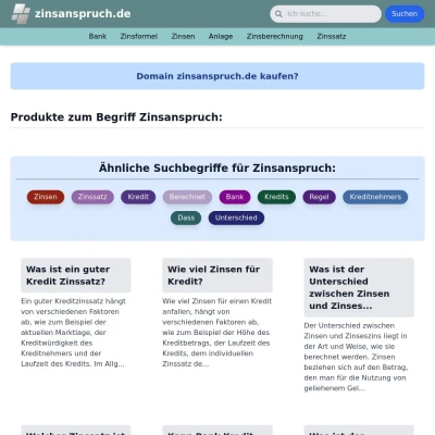 Screenshot zinsanspruch.de