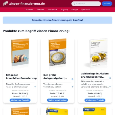 Screenshot zinsen-finanzierung.de