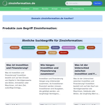 Screenshot zinsinformation.de