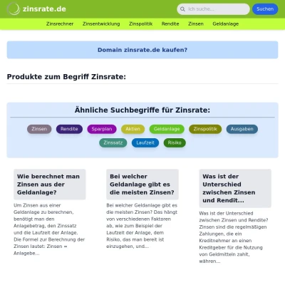 Screenshot zinsrate.de