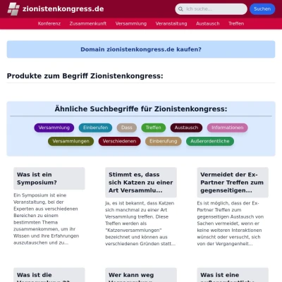 Screenshot zionistenkongress.de