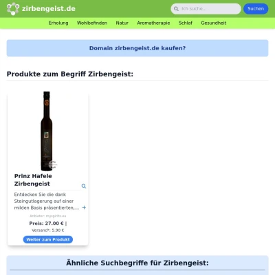 Screenshot zirbengeist.de