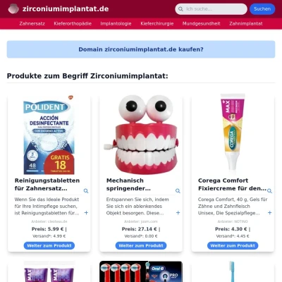 Screenshot zirconiumimplantat.de