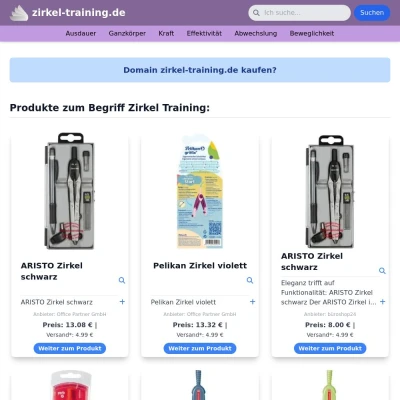 Screenshot zirkel-training.de