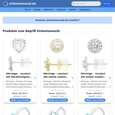 Screenshot zirkoniumoxid.de