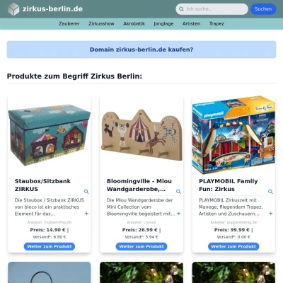 Screenshot zirkus-berlin.de