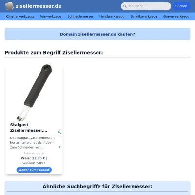 Screenshot ziseliermesser.de