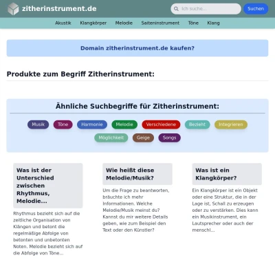 Screenshot zitherinstrument.de