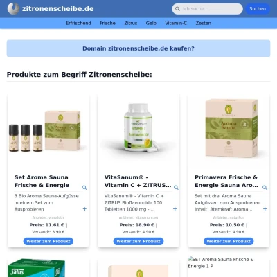 Screenshot zitronenscheibe.de