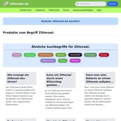 Screenshot zitteraal.de